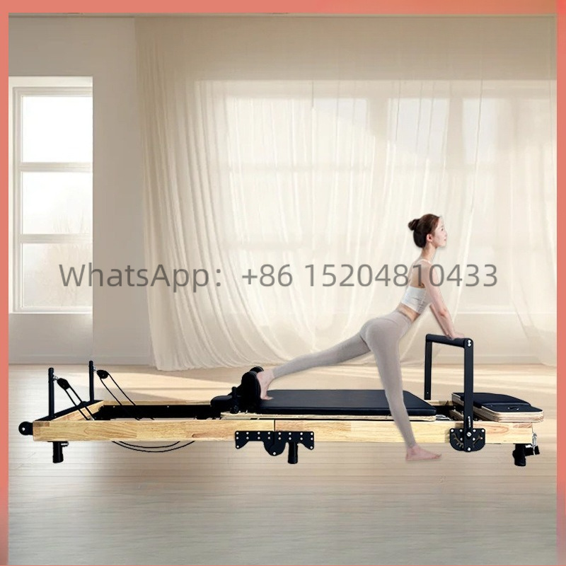 Pilates And Yoga Studio - 접이식 원목 필라테스 리포머 플랫 베드