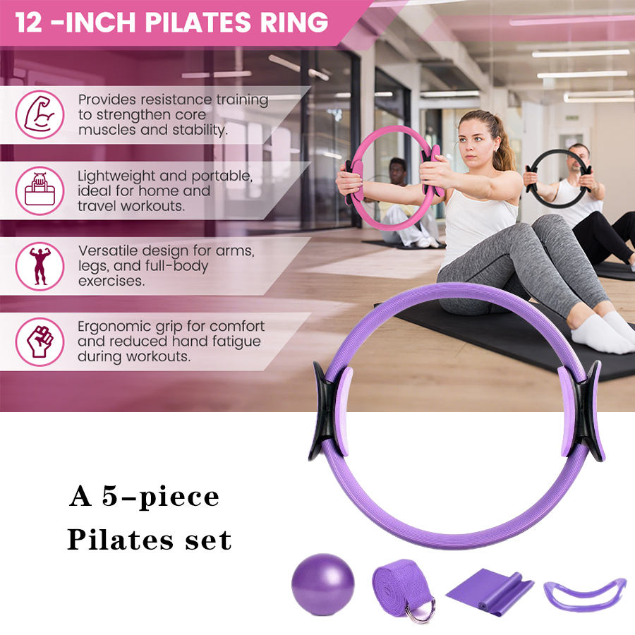 맞춤형 로고 여성용 필라테스 필수품 5종 세트 홈 장비 - Pilates Yoga Logo 리뷰 및 가격