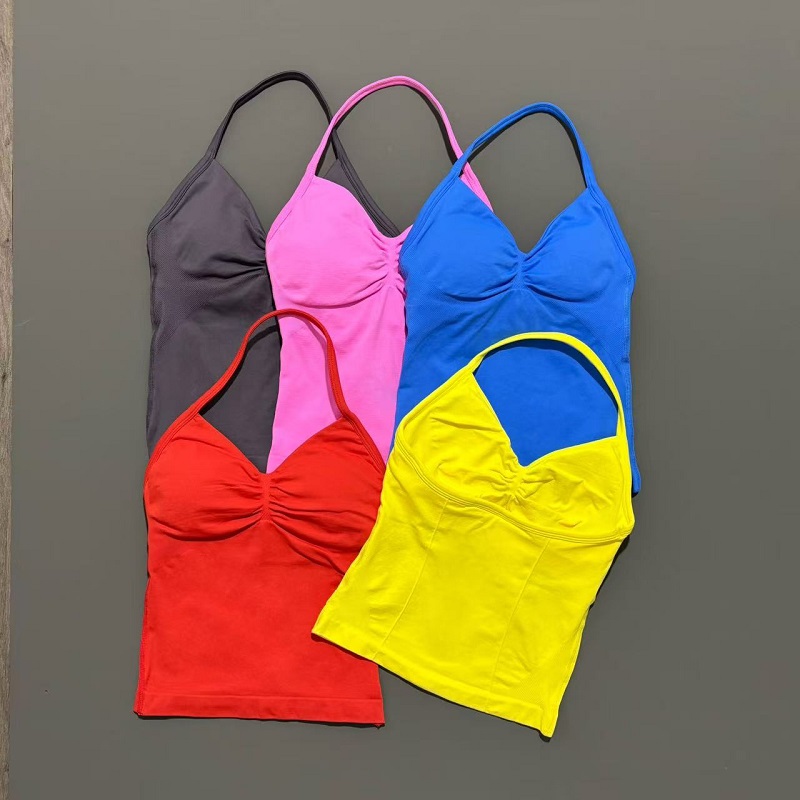 여성용 짐 스포츠 탑 심리스 요가 탱크 탈부착 가능한  - Pilates Yoga Jacket 리뷰 및 가격