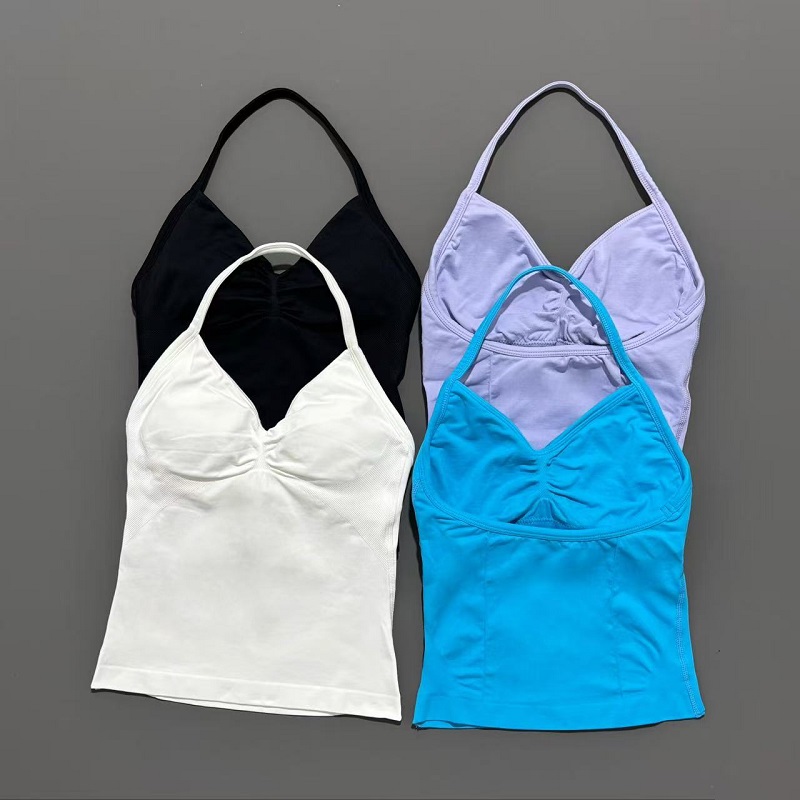 여성용 짐 스포츠 탑 심리스 요가 탱크 탈부착 가능한  - Pilates Yoga Jacket 리뷰 및 가격
